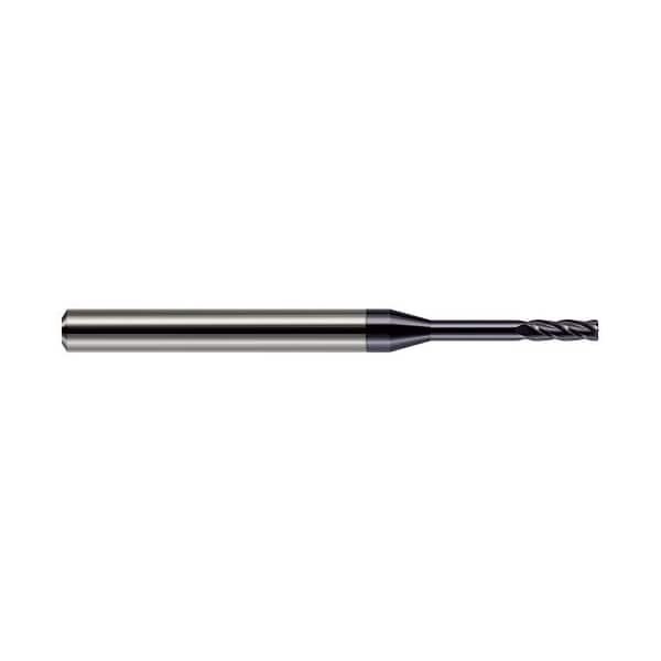 1m dia. x 0.01 in. Radius x 0.1170 in. x 0.3250 in. Carbide Corner Radius End Mill, 4 Flute